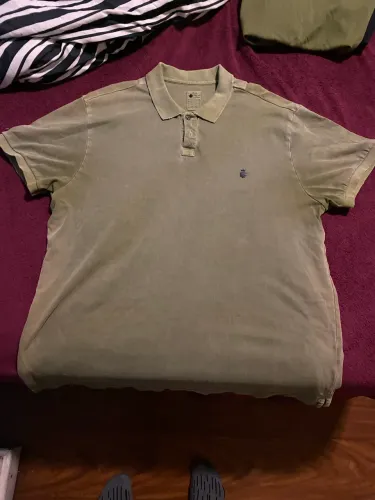 Camisa Polo Van Der Völke Verde Azeitona Lavada - Tamanho GG