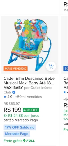 Cadeira de descanso para bebê