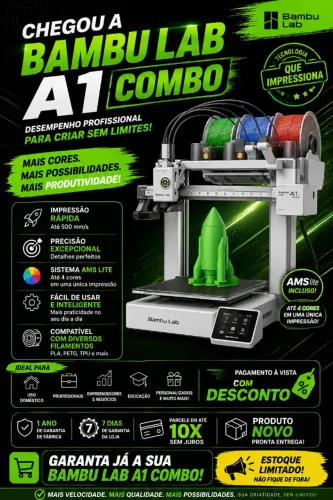 Impressora 3D Bambu Lab A1 Combo