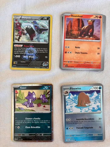40 Cartas Pokémon originais com 5 brilhantes (coleções aleatórias)