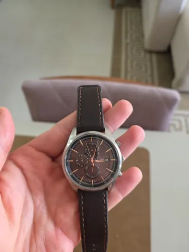 Orient Cronógrafo Couro