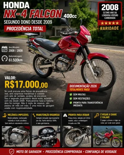 NX-4 Falcon 400cc 2008 - Raridade