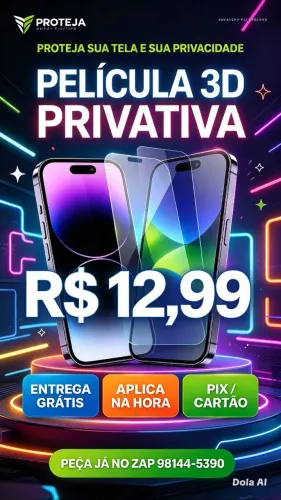 Película privativa 3D entrego e aplico
