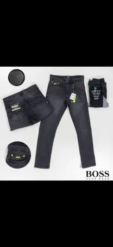 Calças importadas jeans esporte fino padrão shopping 