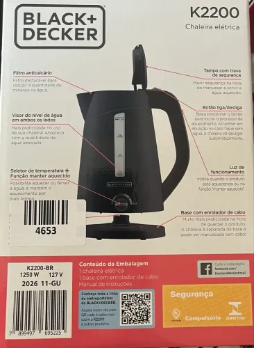 Chaleira Black+Decker 127V