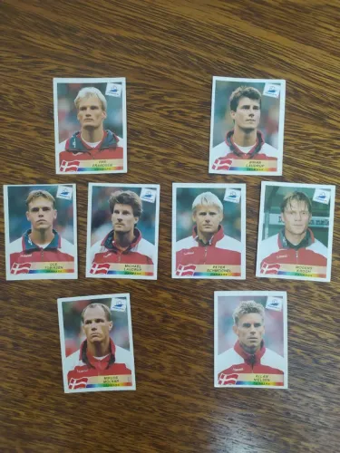 Conjunto de Figurinhas da Copa de 1998 da Seleção da Dinamarca