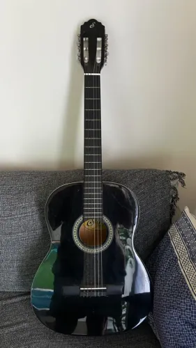 Violão acústico preto Giannini N-14