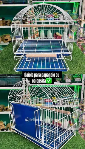 Gaiola com poleiro externo promoção 