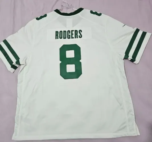 Camisa NOVA NFL New York Jets - Aaron Rodgers #8 (Nike Game Jersey) 3XL