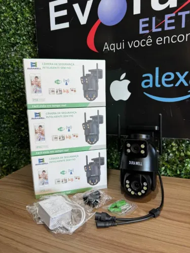 Câmera de Segurança Externa Lente Dupla Preta APP YOOSEE Durawell - PRODUTO NOVO