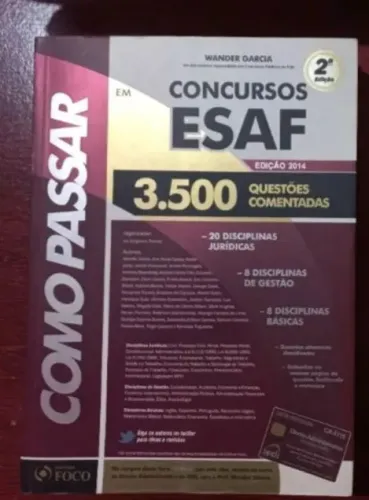 Como passar em concursos Esaf 2° edição 