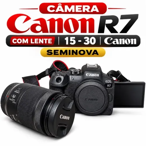 Camera Canon Eos R7 Mirrorless + lente 15 - 30 canon usada