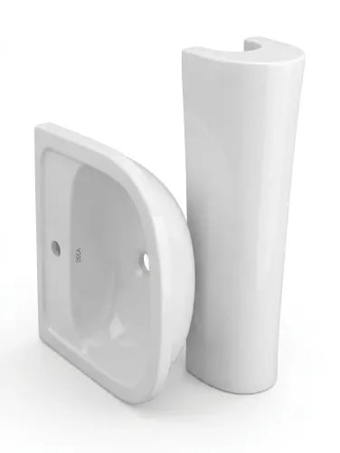 Kit Lavatório e Coluna Deca Branco - Novo com Plástico de Fábrica