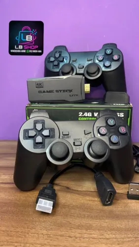 Game Stick com 10 mil jogos e 2 controles