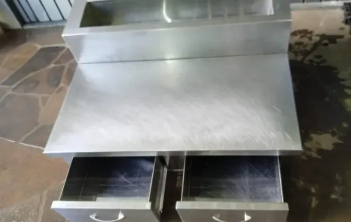 balcão condimentadora em aço inox
