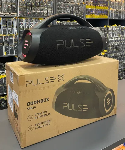 CAIXA DE SOM PULSE BOX COM 220RMS DE POTÊNCIA ?