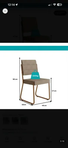 Mesa com 6 cadeira bem nova 1.200.