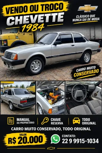 Chevrolet Chevette L / SL / Sl/e / DL / SE 1.6 1984
