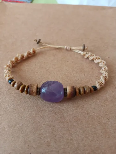 Pulseira com pedra Ametista