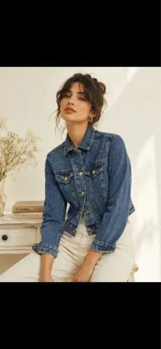 Jaqueta jeans feminina tamanho M