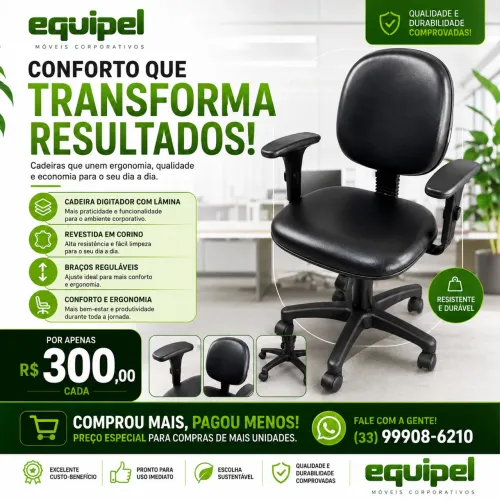 CADEIRA DIGITADOR C/ LÂMINA