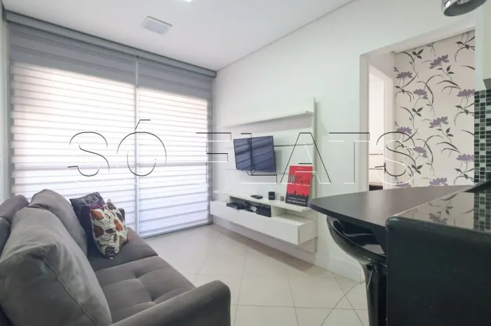 Apto no Moema Top Life contendo 36m², 1 dormitório e 1 vaga, disponível para locação.