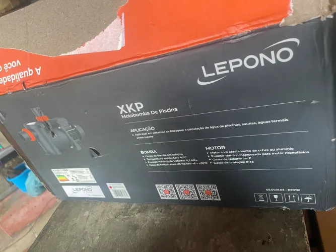 Motobomba De Piscina Lepono XKP405 0,33 HP (1/3 CV) Bivolt - Na Caixa