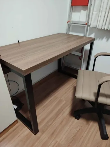 Escrivaninha Mesa Secretária 120cm Estilo Industrial Design Quarto Escritorio