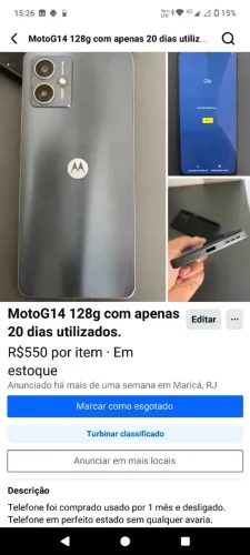 MotoG14 praticamente sem uso 
