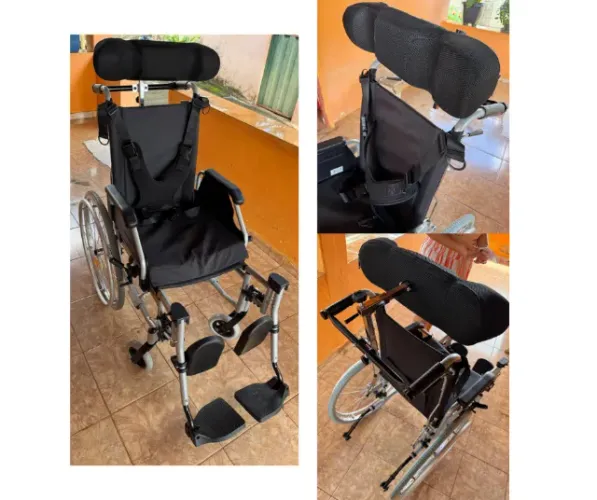 Cadeira de Rodas Manual Reclinável Seminova alumínio