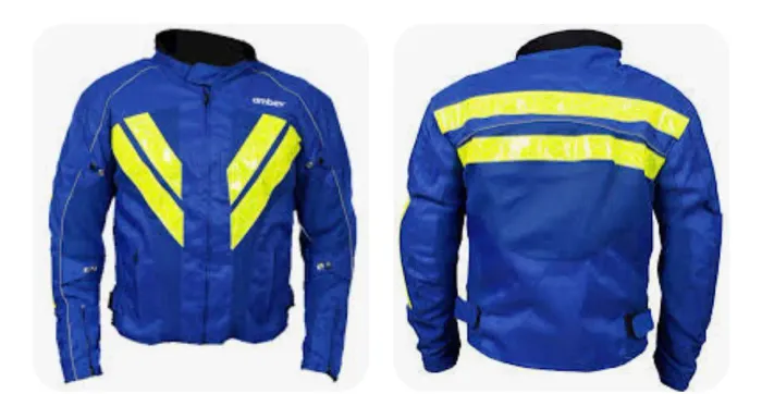 Jaqueta Moto Refletiva Azul Proteção e Segurança