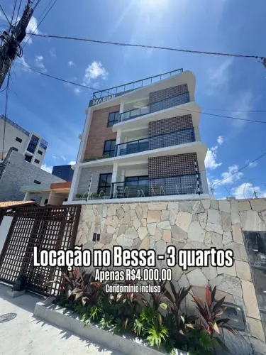 Apartamento para locação no Bessa, 3 quartos e móveis planejados.