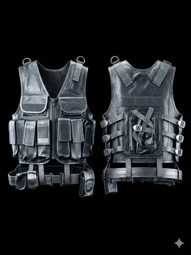 ?Colete Tático WKG Paintball / Airsoft - Com Porta Cilindro e Ajustável (Ótimo Estado)