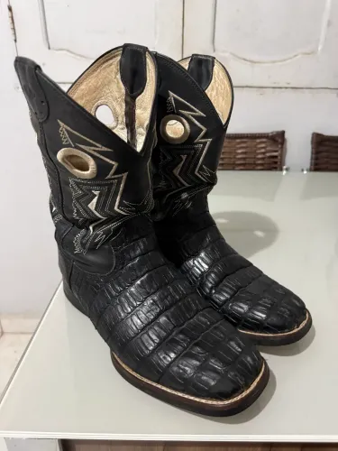 Bota vimar couro de jacaré masculina