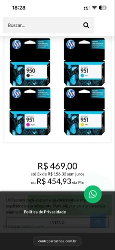 Cartuchos Hp novos NEGÓCIO VALOR