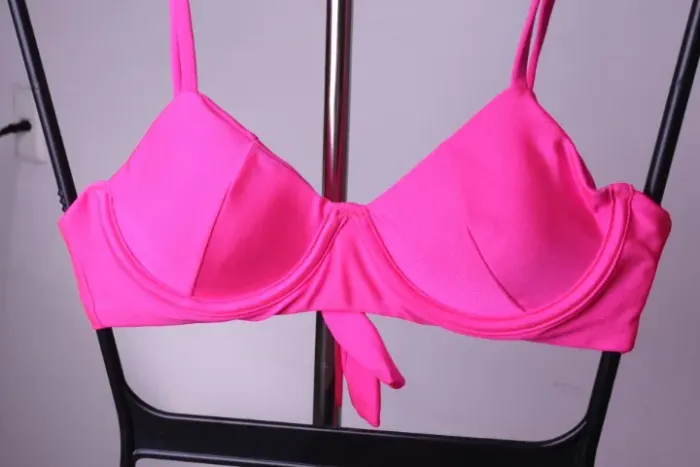 Biquíni Elly Pink Meia Taça com Laço P