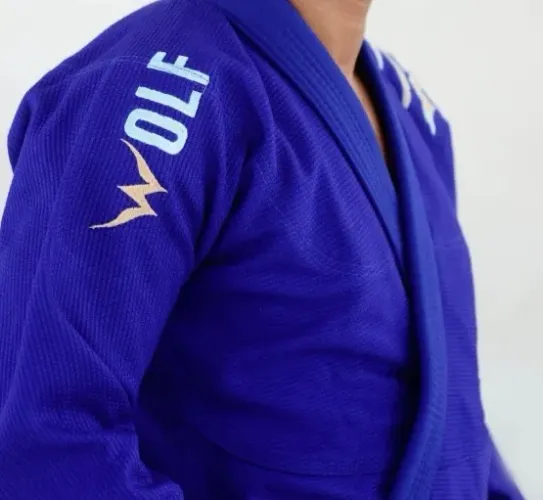 Kimono Wolf Azul - A1 - JIU-JITSU
