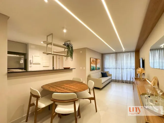 Apartamento novo, todo mobiliado com 68 m² e 2 quartos na beira mar do Seixas