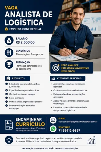 Oportunidade Analista de logistica
