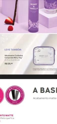 Necessaire cuidados corporais da MARY KAY - Edição limitada