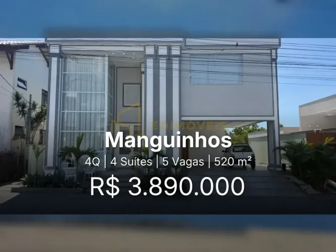 Seu Novo Lar em Manguinhos: Casa Imponente com Área Gourmet Completa!