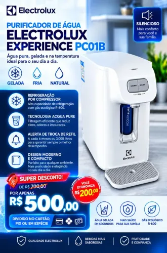 Purificador de água Electrolux