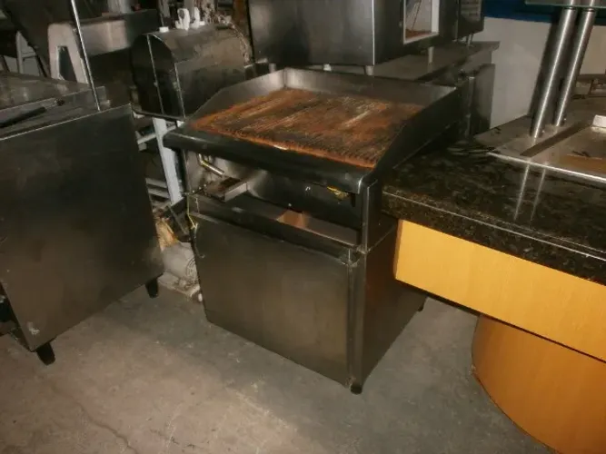 chapa reforçada - com ranhura - com base em baixo - estilo balcão em inox