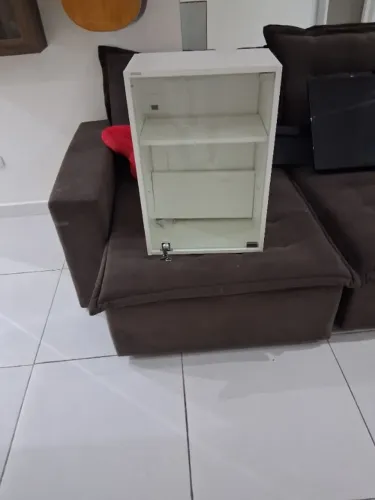 Armario Suspenso Prateleira Porta de Vidro