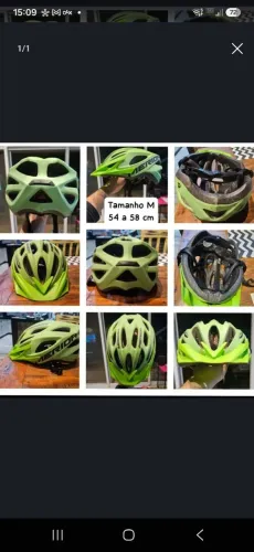 Capacete proteção ciclismo verde semi novo merida tamanho M