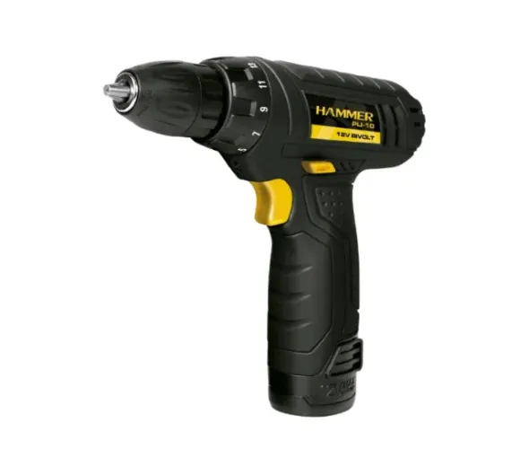 Furadeira e Parafusadeira Hammer 3/8, velocidade variável e reversível - 12v