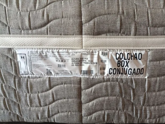Cama box conjugado casal D28 1,88 x 1,38