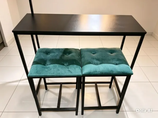 Mesa balcão com duas banquetas medidas 1,00×40,5×95 aceitamos cartão *19