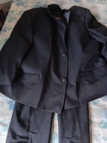 Terno Masculino completo seminovo blezer duas faces preto