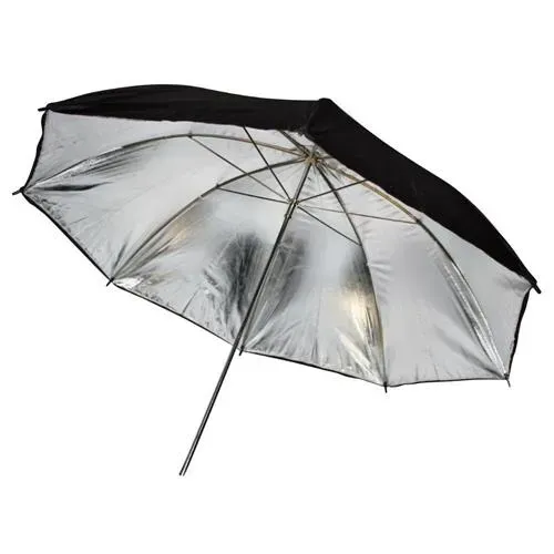 Sombrinha Rebatedora Preta Prata 91cm - Mod W761 Greika